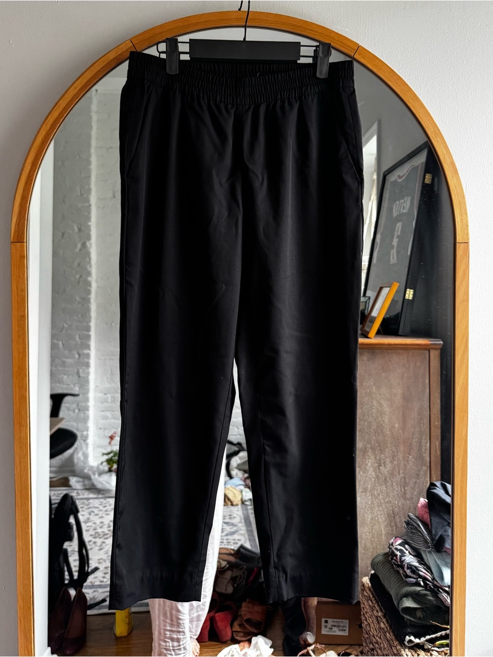 Everlane Women’s Black Elastic-Waist Trousers / Track Pants